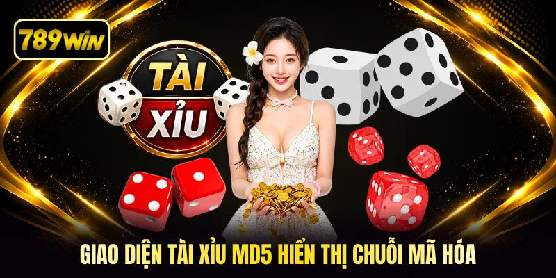 Giao diện tài xỉu MD5 hiển thị chuỗi mã hóa 
